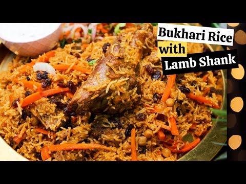 BUKHARI RICE WITH LAMB SHANK || Arabian Bukhari Rice Recipe with Lamb Shank || Ruz Bukhari Recipe