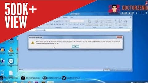 How to solve excel cannot open the file ... because the file format or file extension is not valid.