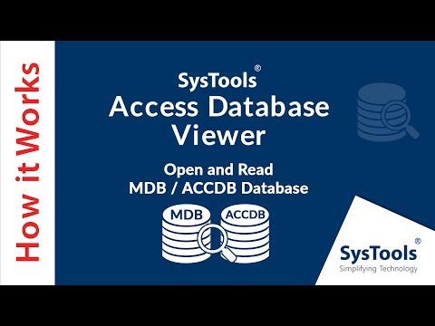 Открытие и просмотр файлов базы данных MDB и ACCDB Access