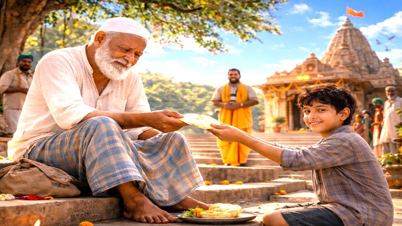 मंदिर के बाहर भूखा बैठा मुस्लिम फ़कीर… हिंदू गरीब लड़के ने ऐसा किया कि इंसानियत भी शर्मिंदा हो गई