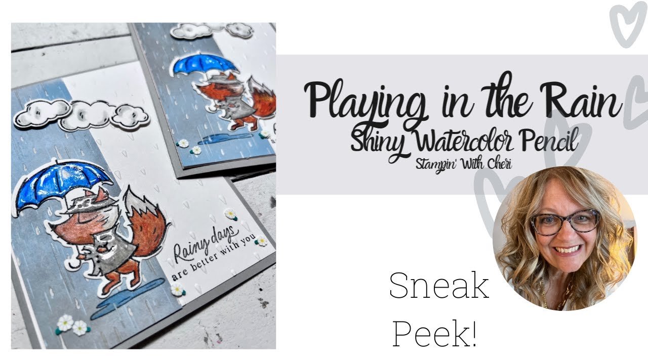 Playing in the Rain: Shiny Watercolor Pencils January 2023 Stampin Up Mini