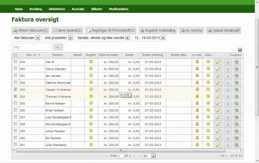 Kontingent bogføring