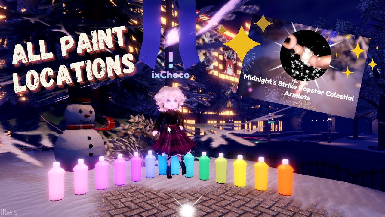 ROYALE HIGH ALL PAINT LOCATIONSHOW TO COMPLETE IX CHOCO QUEST! //ROYAL