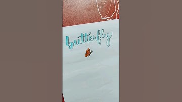 Butterfly #shorts #calligraphy #brushpen #blend #art #handwriting #writing #cursive #lettering #doms