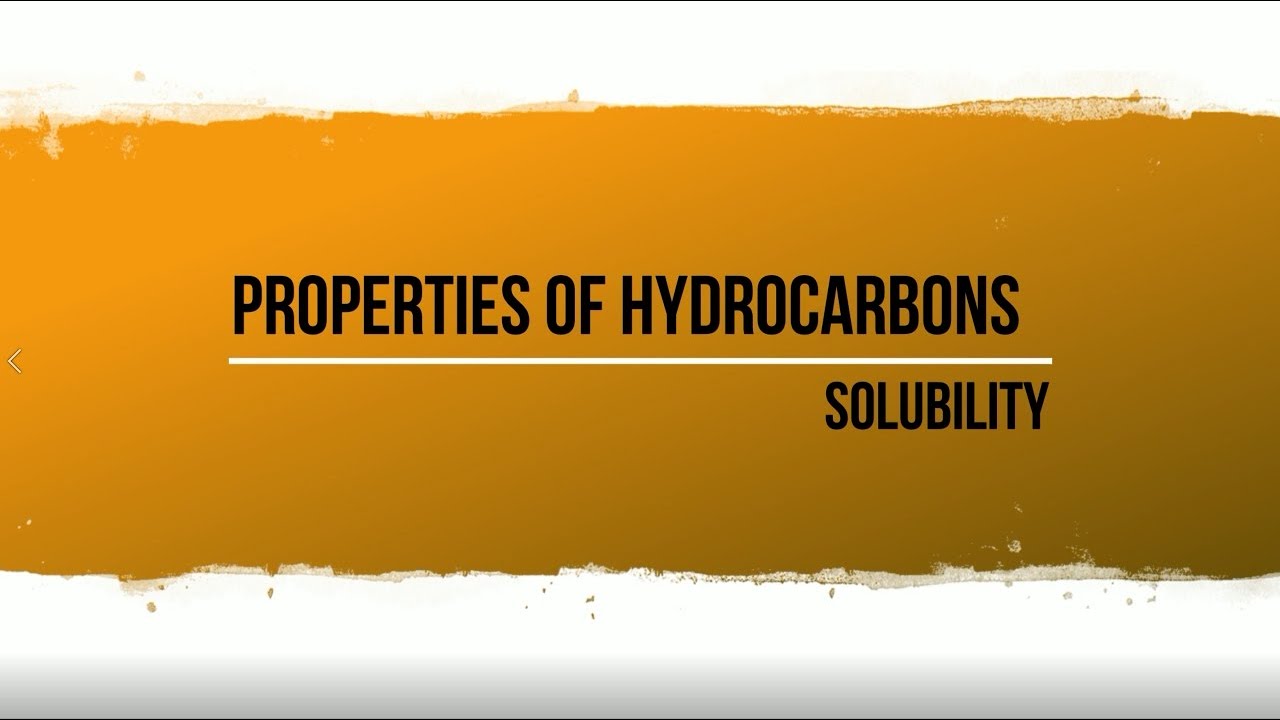 Lab - Properties of Hydrocarbons - Solubility