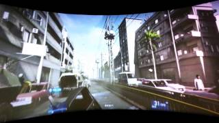 Curve 170 degree front projection simulation screen screenshot 4