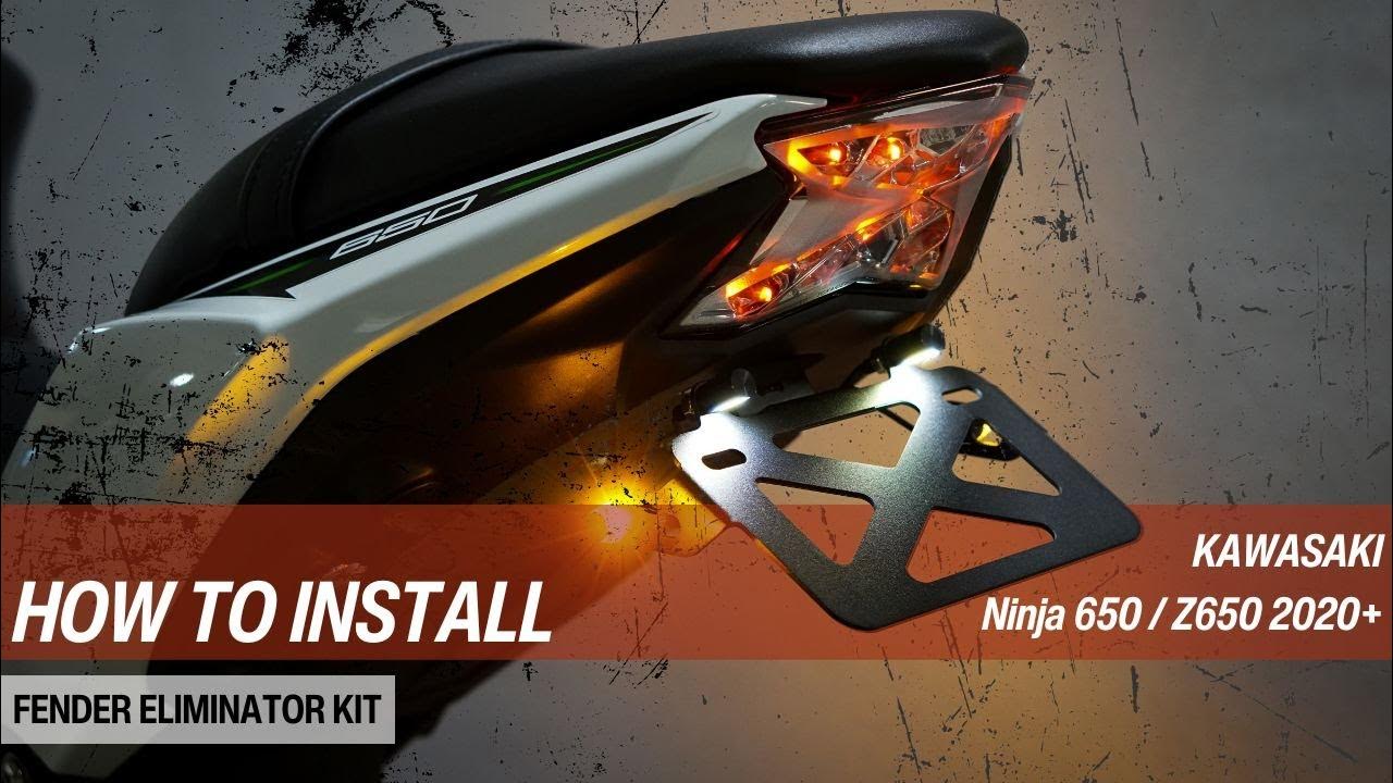 Kawasaki Ninja 650 / Z650 2020+ Fender Eliminator Kit Install Video YouTube