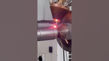 Laser cladding of thin shafts without deformation.This laser is very good for repairs #lasercladding