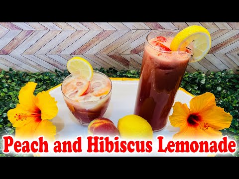 Peach and Hibiscus Lemonade | Refreshing Summer Drink