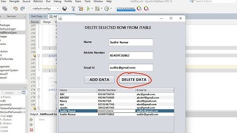 How to Remove a Selected Row from a JTable in Java Using NetBeans [With Source Code]