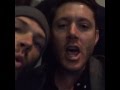 Jensen Ackles was live on Facebook - Get off ur phone Misha