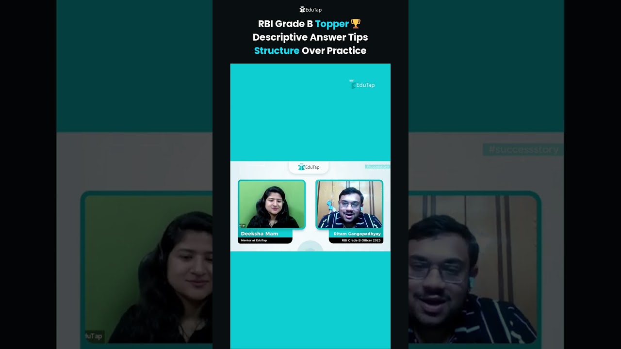 RBI Grade B Topper Reveals Descriptive Writing Strategy | Structure, Static + Current Affairs