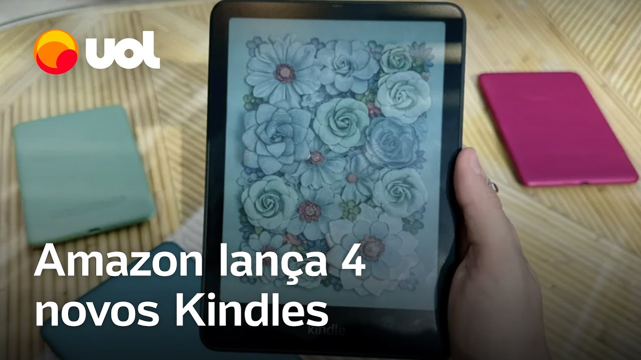 【ピンクの猫】Amazon Kindle Oasis Novos Kindles: Rosa, verde e com tela colorida: Amazon lança