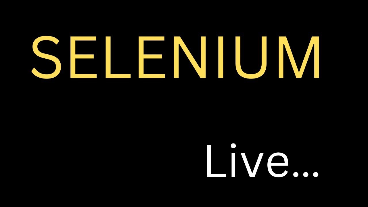 Automation Testing Live || Selenium Course Part 04 Live - YouTube