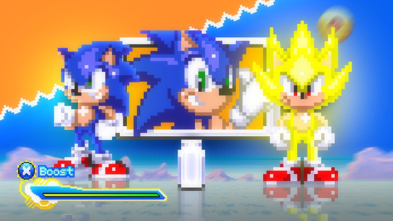 Dark Sonic In Sonic 3 A.I.R [Sonic 3 A.I.R.] [Mods]