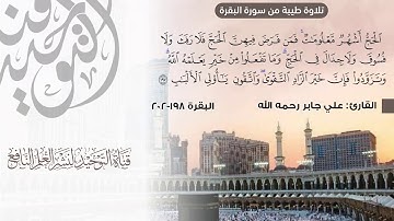 تلاوة طيبة من سورة البقرة ( الحج أشهر معلومات....) || للقارئ علي جابر رحمه الله