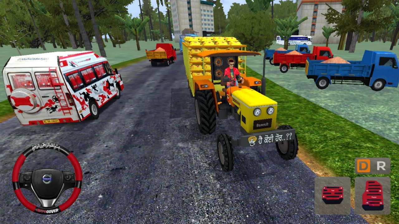 HMT Over Load Tractor | Indian Traffic Off-road Driving Gameplay 😱| Bus Simulator Indonesia (BUSSID)