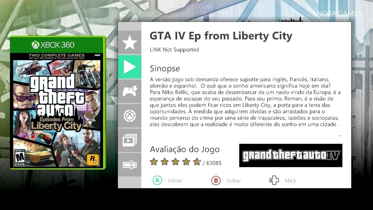 Jogo Grand Theft Auto: Episodes From Liberty City (GTA) - Xbox 360