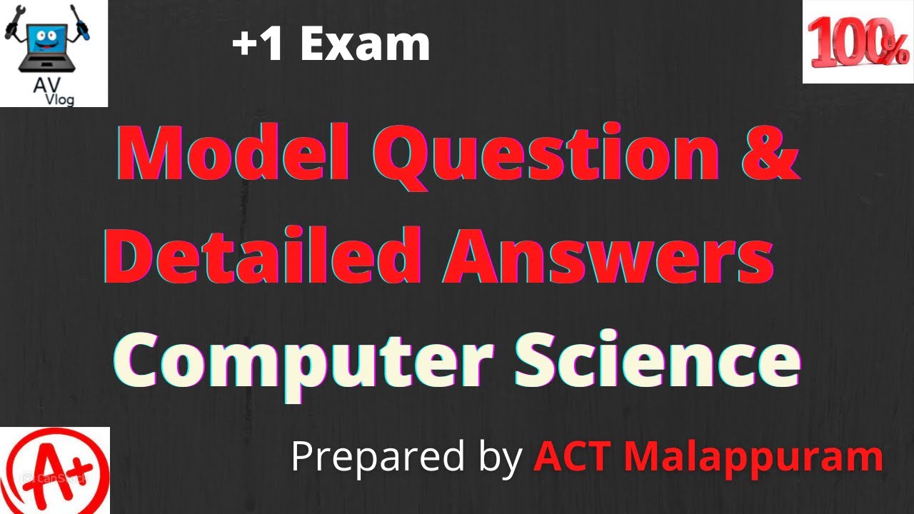 Model Question | Plus one Computer Science | Model Exam | ഫുൾ മാർക് ...