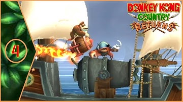 ROCKET BARREL RIDE! - Donkey Kong Country Returns [100%] | Part 4