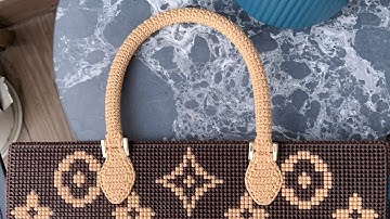 Hướng dẫn móc quai túi xách, túi thêu 2 cách làm  - cách 2 #tuitheu #crochet #crochetbag #tuixach