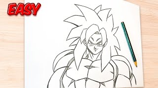 🎨 How to Draw Goku SSJ4 Step by Step with Pencil | Drawing Tutorial