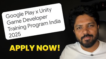 Google Play x Unity Game Developer Training Program India 2025 | Apply Now! @googleplay @unity