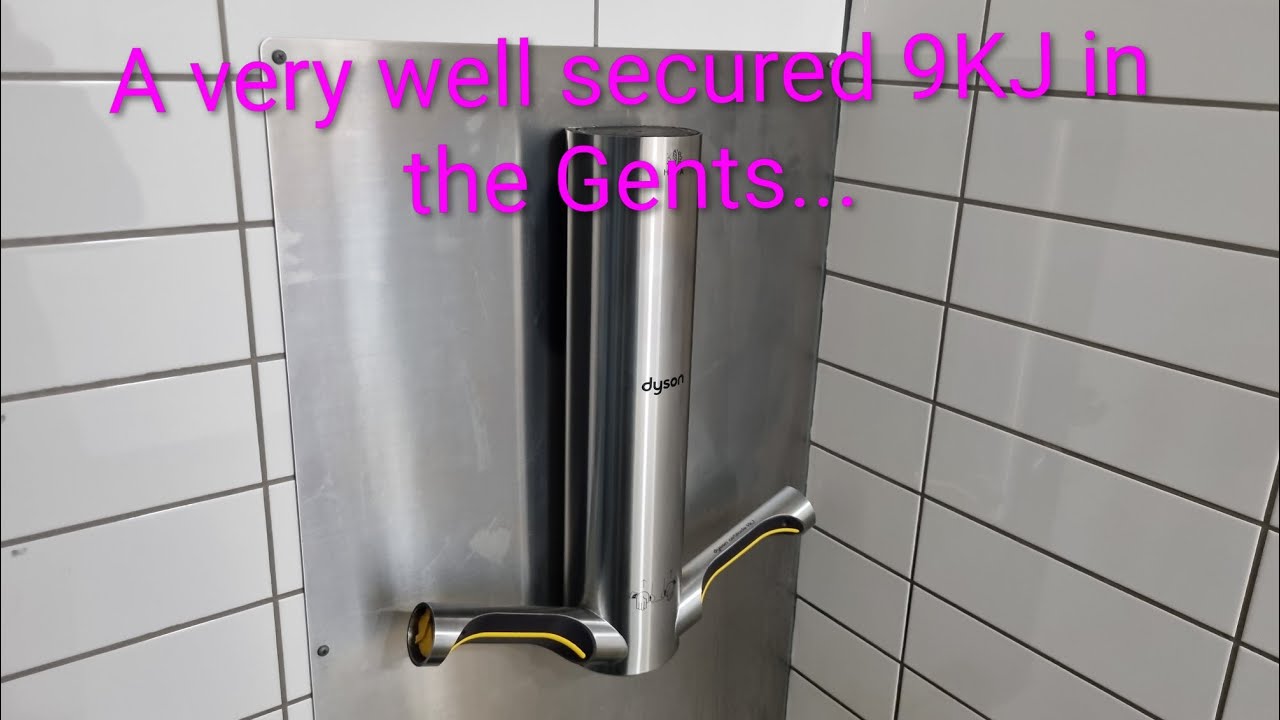 Dyson Airblade AB01 and a Dyson Airblade 9KJ at Reading Station Platform 12