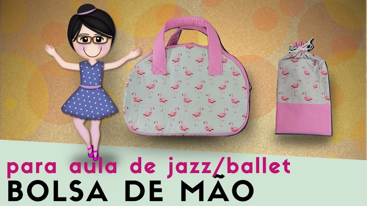 Bolsa para aula de jazz (ballet ou dança) | com porta-sapatilha
