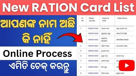 How to Check Ration Card List in Odisha | New Ration Card List Odisha 2025 | New BPL & NFSA List