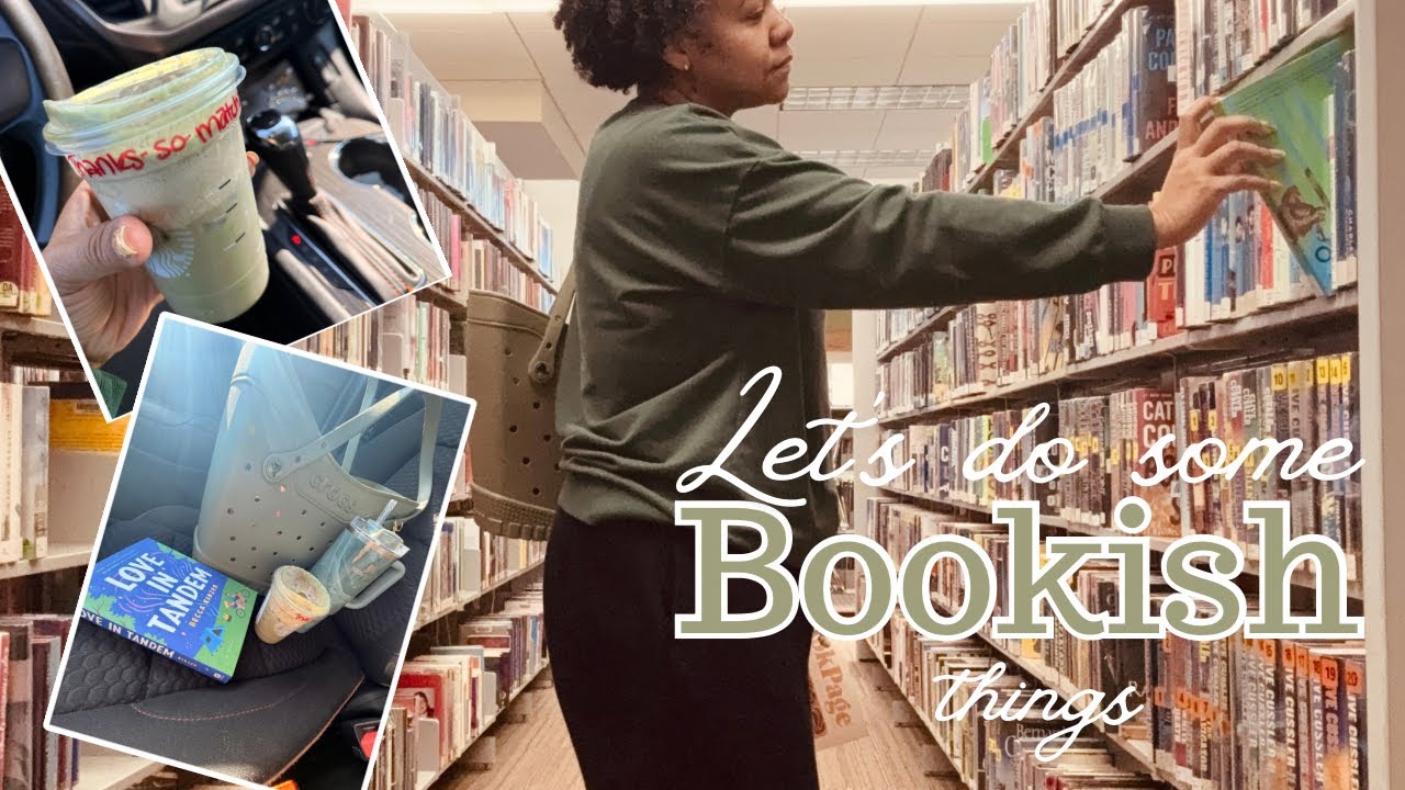 BOOKISH DAY w/ me📚☀️🫶🏽 | LFL hunting, library day, & more
