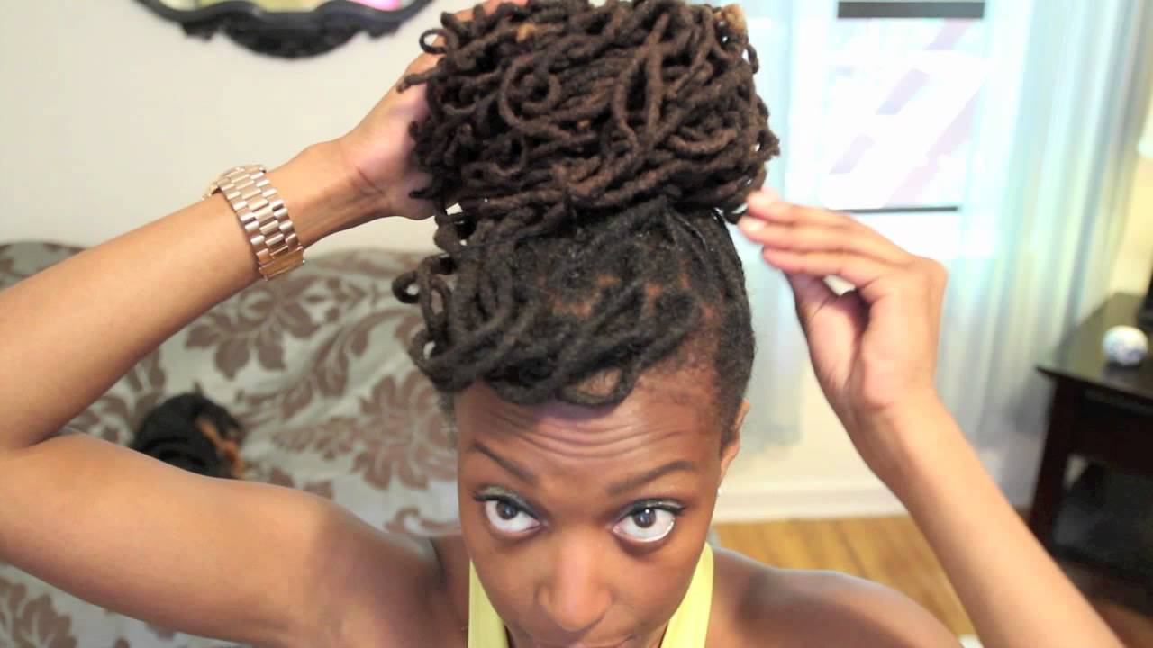 Loc Hairstyle Tutorial: Bangin' Bun - YouTube