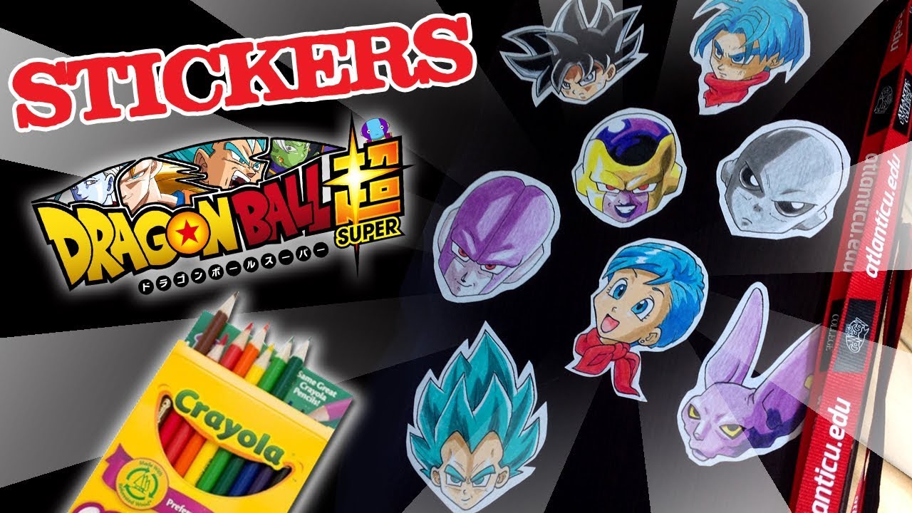 COMO HACER STICKERS DE DRAGON BALL SUPER Trada Art YouTube