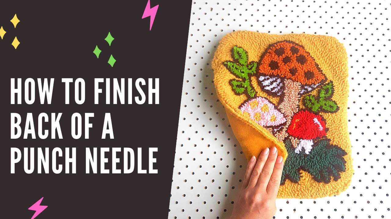 How to finish the back of a punch needle project - YouTube How to finish the back of a punch needle project - YouTube