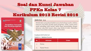 Soal Dan Kunci Jawaban Ppkn Kelas 7 K13 Aktivitas 2 5 Tabel 2 2 Hakikat Norma Youtube