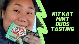 Trying the Kit Kat Mint Duos