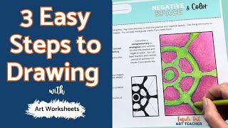 3 Easy Steps to Drawing with Art Worksheets