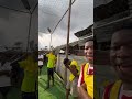 Funny football challenge with friends.