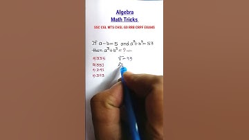 Algebra Shortcuts/ Tricks / Solutions ||Algebra for SSC CGL GD MTS CHSL RRB WB FOOD ||  #shorts