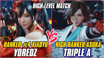 TEKKEN 8 ▰ YOREDZ (#4 Ranked Xiaoyu) vs TRIPLE A (Asuka) ▰ T8 HIGH LEVEL GAMEPLAY
