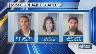 3 escaped inmates from Missouri steal car in Salina, ditch it in western Kansas