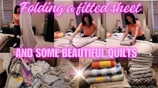 How to fold a FITTED SHEET to look the same as a flat sheet - Learn a new SUPERPOWER in 10 minutes! by A Beautiful Mess | Extreme Cleaning 10,234 views 6 months ago 22 minutes