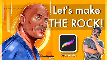 Making ‘THE ROCK’ on my Ipad pro in procreate! #digitalart #therock#procreate