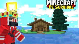 Minecraft PE Survival EP- 1 || I Made Beautyful house in minecraft pe survival 🔥