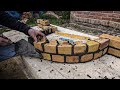 BRICKLAYING - How to build a CURVED BRICK WALL