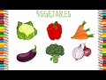How to draw different Vegetables with Easy method | 6 different vegetables drawing #vegetables