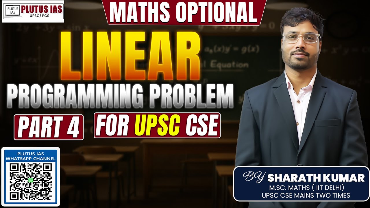 Linear Programming Problem – Part 4 | Sharath Sir Maths Optional Plutus IAS