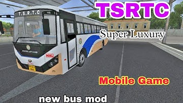 Download TSRTC Super Luxury BS6 Bus mod  Bus simulator indonesia Android in Telugu #bussid #tsrtc