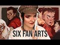 ⚡ Dibujando personajes famosos #SixFanarts ⚡