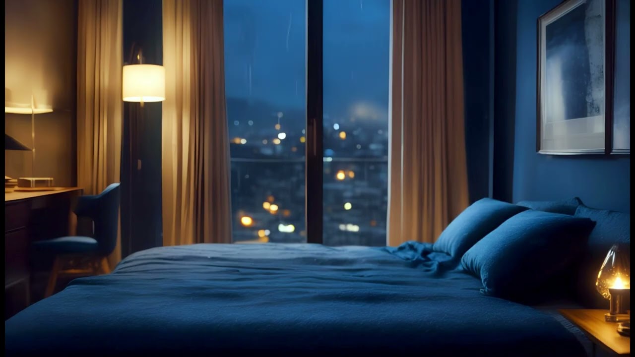 3 Hours Rain on Window at Night | Cozy Bedroom Ambience for Sleep, Study & Insomnia Relief (4K)